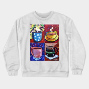 '4 Coffee Cups' Crewneck Sweatshirt